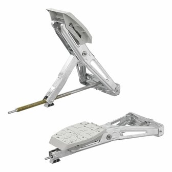 Support d&#039;angle pour caravane 1000 kg 605 x 280 mm H : 470 mm avec pied stabilisateur