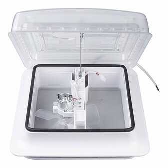 Trappe de toit 280 x 280 mm sans ventilation permanente transparente avec ventilateur