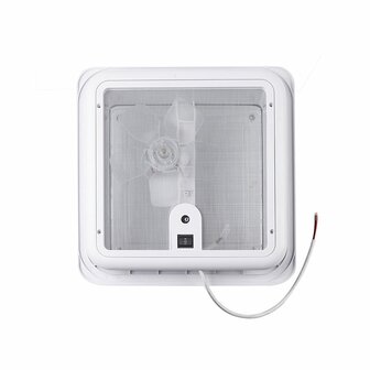 Trappe de toit 280 x 280 mm sans ventilation permanente transparente avec ventilateur