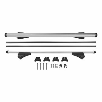 Porte-bagages de toit pour rail de toit ferme 120 cm aluminium 75 kg