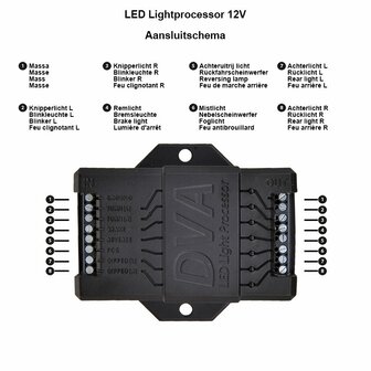 Processeur d&#039;eclairage LED 12 V pour remorques