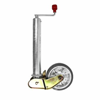 Roue jockey pliable automatiquement dia 60 mm bandage caoutchouc 200 x 50 mm 500 kg
