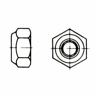 Ecrou hexagonal DIN985-M12-8-A3C