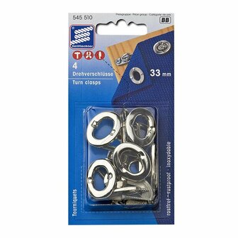 Fermeture de garrot, 33 mm, 4 pieces sous blister