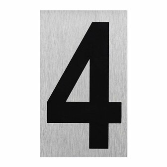 Plaque de porte en aluminium &laquo;&nbsp;4&nbsp;&raquo; 100&nbsp;x&nbsp;60&nbsp;mm