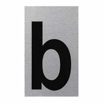 Plaque de porte en aluminium &laquo;&nbsp;b&nbsp;&raquo; 100&nbsp;x&nbsp;60&nbsp;mm