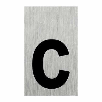 Plaque de porte en aluminium &laquo;&nbsp;c&nbsp;&raquo; 100&nbsp;x&nbsp;60&nbsp;mm