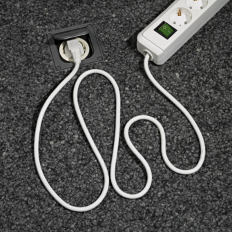avec interrupteur 6 prises blanc 1,5 m H05VV-F 3G1,5