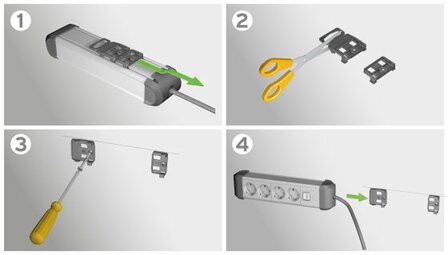 Prolongateurs multiprise avec interrupteur 10 prises 3m H05VV-F 3G1,5