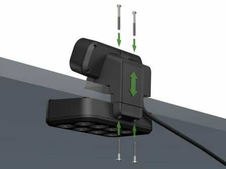 Duplex bloc multiprise de table, 1x USB C, 1x USB A, 10x prises de courant avec contact de protection, argent noir
