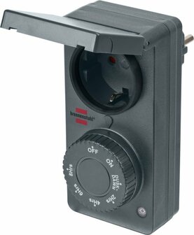Minuterie avec programme&nbsp;avec capteur crepusculaire&nbsp;DDT IP44 anthracite