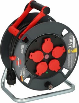 Enrouleur de cable professionnel 300 KU 2100 IP44, 25m H07RN-F 3G1.5