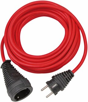 Cordon prolongateur en plastique de qualite 10m rouge H05VV-F 3G1,5