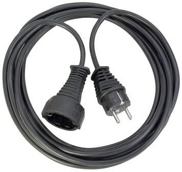 Cordon prolongateur en plastique de qualite 3m noir H05VV-F 3G1,5