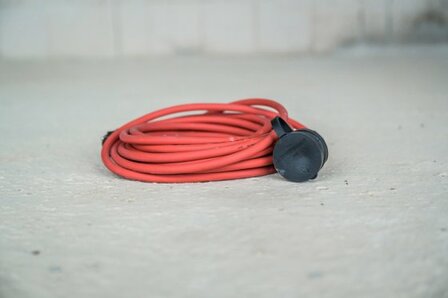 Cordon prolongateur IP44 pour chantiers 10m H07RN-F 3G1,5 rouge