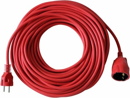 Rallonge plastique rouge 25m H05VV-F 3G1,5