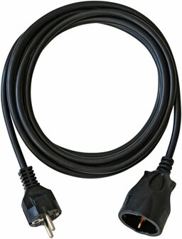 Rallonge plastique noire 3m H05VV-F 3G1,5