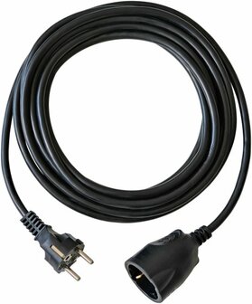 Rallonge en plastique Noir 5m H05VV-F 3G1,5