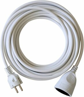 Rallonge en plastique Blanc 10m H05VV-F 3G1,5