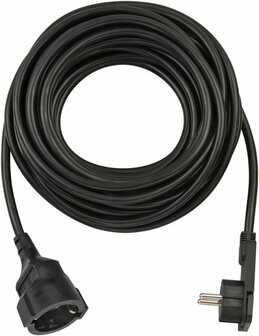 Cordon prolongateur avec une fiche plate 10m H05VV-F3G1,5 noir