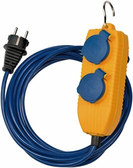 Cordon prolongateur IP54 avec Powerblock 5m bleu AT-N05V3V3-F 3G1,5
