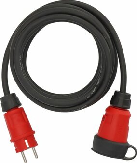 Rallonge VN 1110 IP44, 5m noir H07RN-F 3G1,5