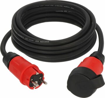 Rallonge VN 1110 IP44, 5m noir H07RN-F 3G1,5