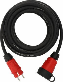 Rallonge VN 1200 IP44, 10m noir H07RN-F 3G2,5