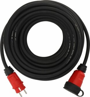Rallonge VN 2200 IP44, 25m noir H07RN-F 3G2,5