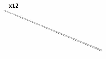 Rail de tente en aluminium 90 250 x 2,7 cm x12 pieces