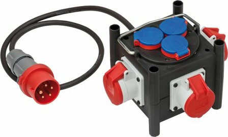 Distributeur de courant compact BSV 3 LS E 16 2 IP44 1m H07RN-F 5G1,5 3xCEE400V + 3x230V