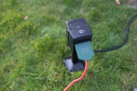 Prise de jardin WIFI avec piquet de terre et plaque de montage IP44 double 10m