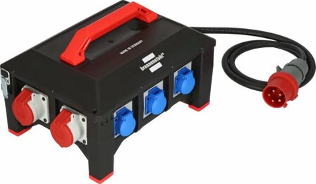 Professional Distributeur de courant en caoutchouc BSV 5-32A FI 2m H07RN-F 5G6,0 1xCEE32A+2x16A, 6x230V