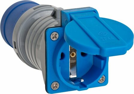 Adaptateur CEE 230V 16A IP44 au contact de la terre