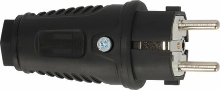 Fiche en caoutchouc avec contact de protection 230V 16A IP54