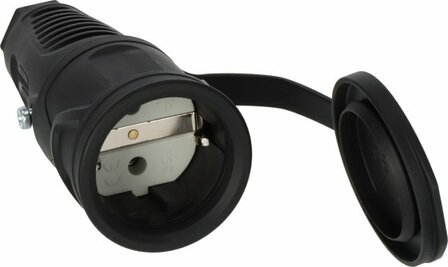 Prise de courant de securite en caoutchouc 230V 16A IP54