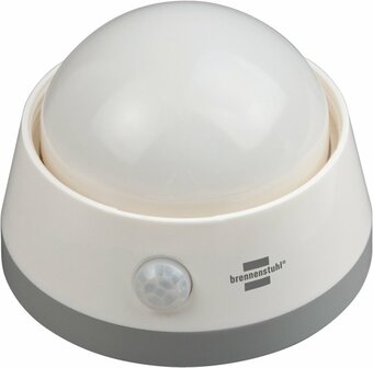 Veilleuse LED a batteries avec detecteur de mouvements et bouton-poussoir NLB 02 BS 2 LED 60lm 3 x AA (fournies)