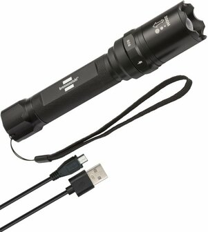 Lampe de poche TL 400 AFS Focus LED rechargeable avec bague rotative de commutation IP44 CREE-LED 430lm