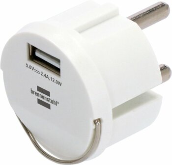Adaptateur de prise USB 2,4A blanc