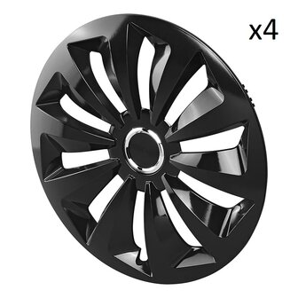 Enjoliveur Fox noir 14 pouces&nbsp;x4 pieces