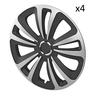 Enjoliveur Terra argent/noir 15 pouces&nbsp;x4 pieces
