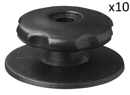 Porte-cordon L plastique rond 10 pieces en blister