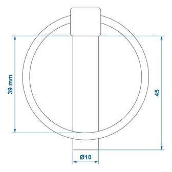 Goupille de verrouillage 10mm avec anneau&nbsp;x10 pieces