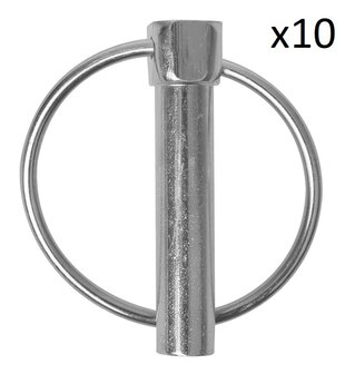 Goupille de verrouillage 10mm avec anneau&nbsp;x10 pieces