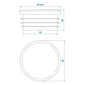 Embout 40mm  x10 stuks
