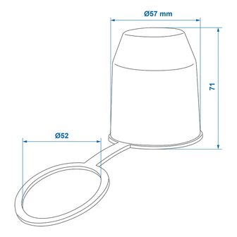 Anneau d&#039;attelage capuchon plastique avec anneau x5 pieces