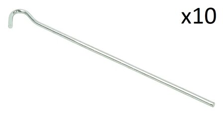 Piquet de tente 22cm metal avec oeil ouvert x10 stuks