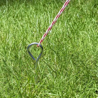 Piquet de tente 19cm aluminium avec oeil x10 stuks