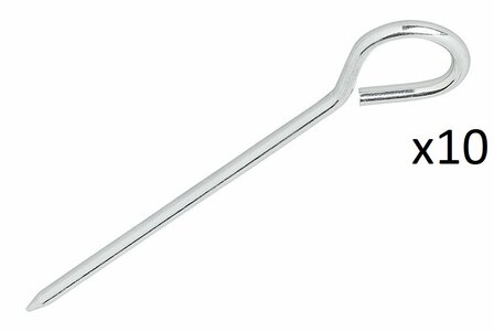 Piquet de tente 19cm aluminium avec oeil x10 stuks