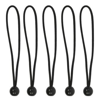 Tendeur de tente elastique 25 cm avec boule en plastique - lot de 5 pieces